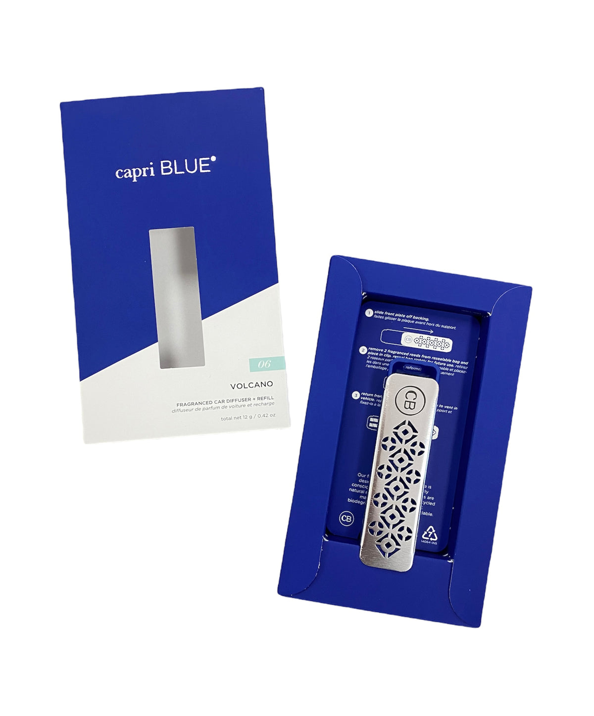 CAPRI BLUE - Car diffuser ••REFILL STICKS - Volcano