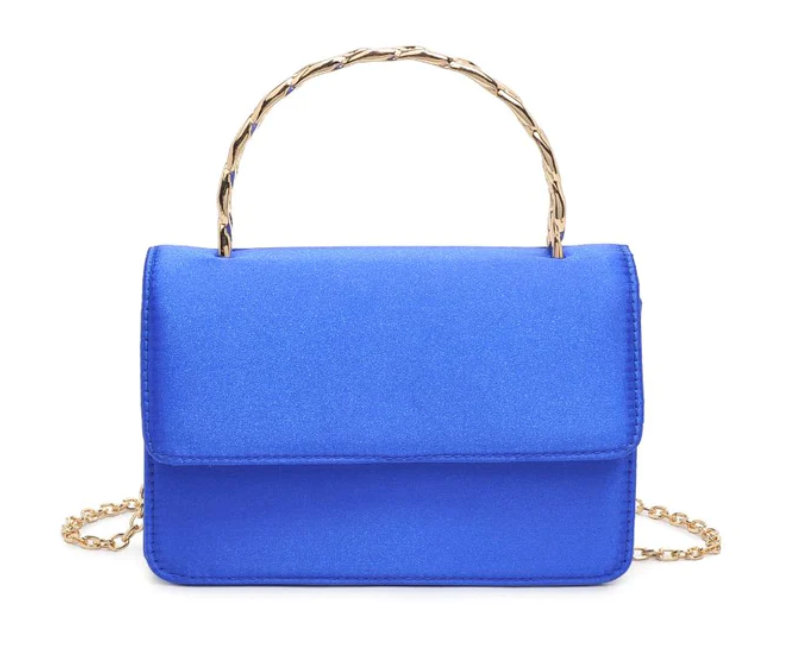 Electric blue clutch discount bag