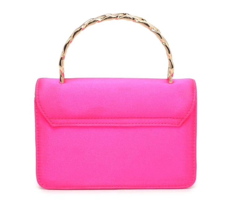 Pink satin sale purse