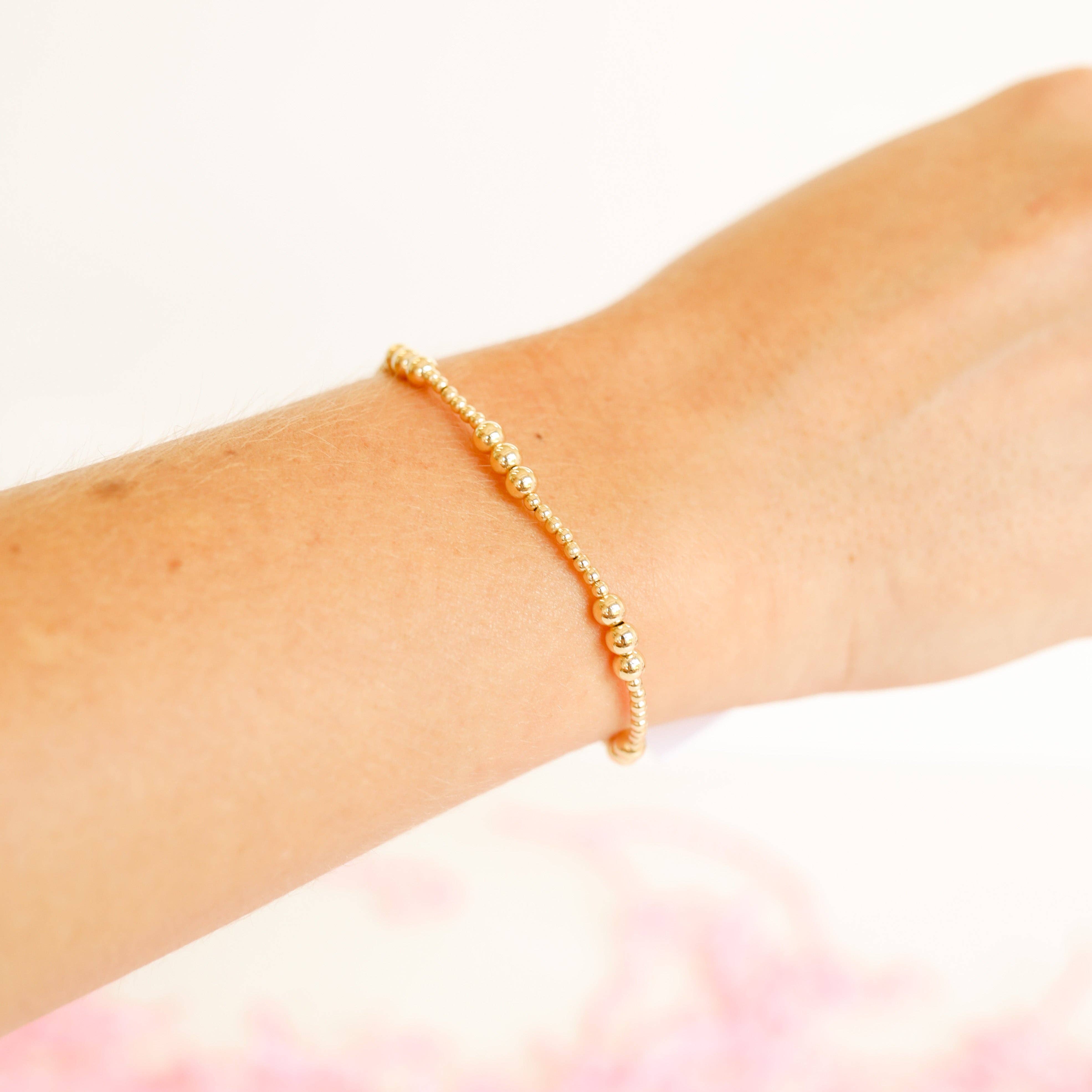 Beaded Blondes - ILY Bracelet in Gold