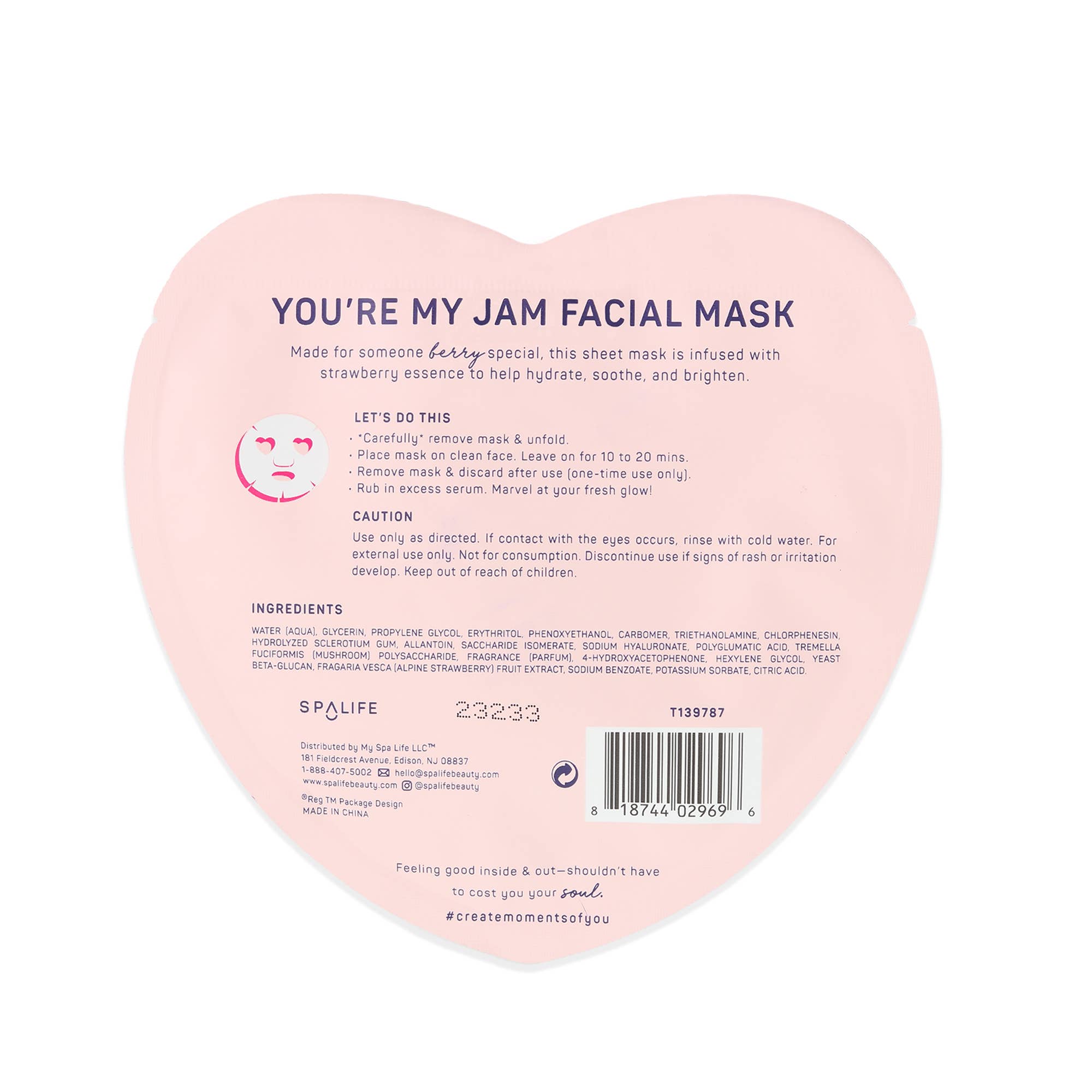 Valentine's Day You're My Jam Strawberry Infused Sheet Mask