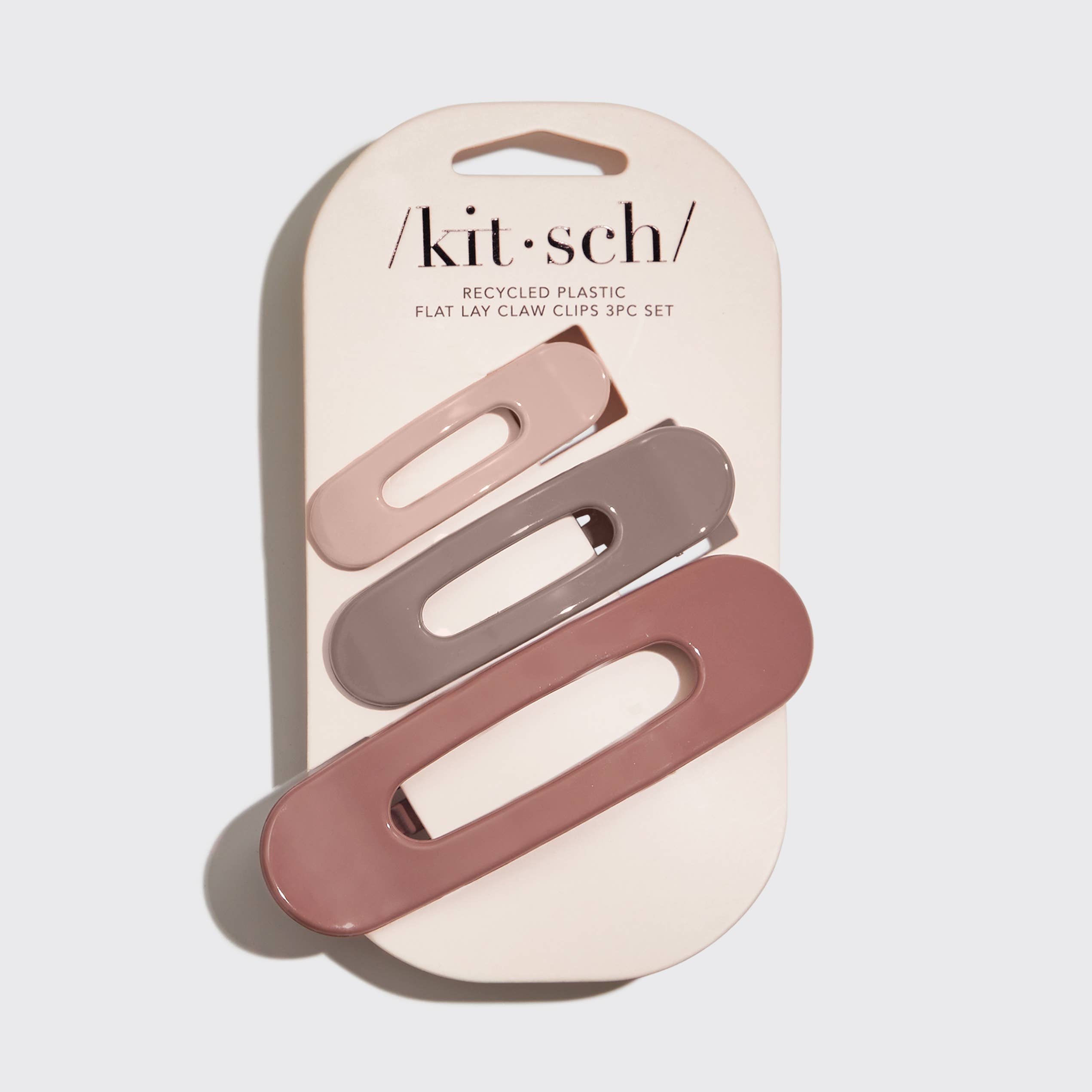 Kitsch - Flat Lay Claw Clip 3pc Flat (Ultra Glossy Terracotta)