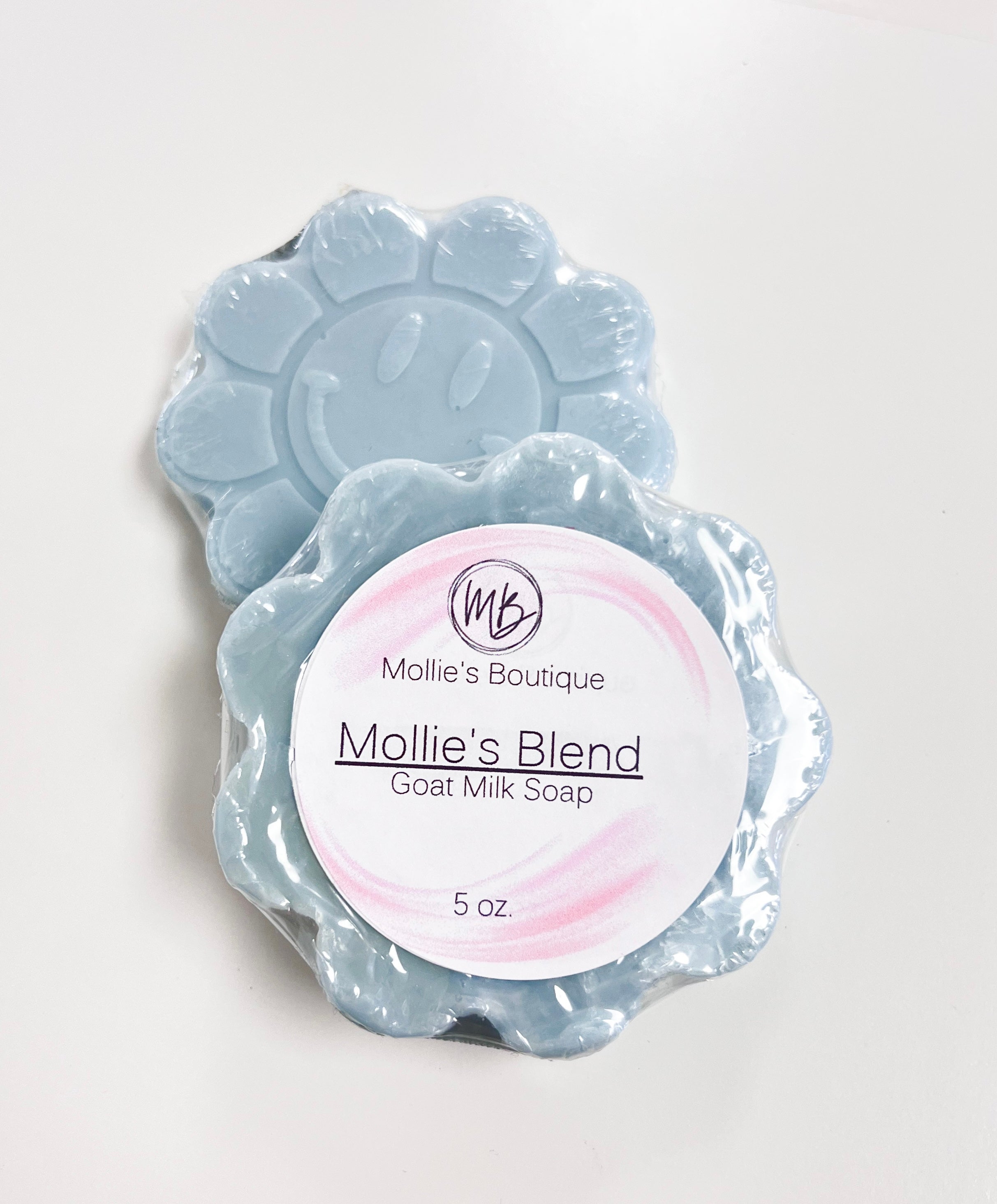 Smiley Face Flower Goat Milk Bar Soap - Mollie's Blend