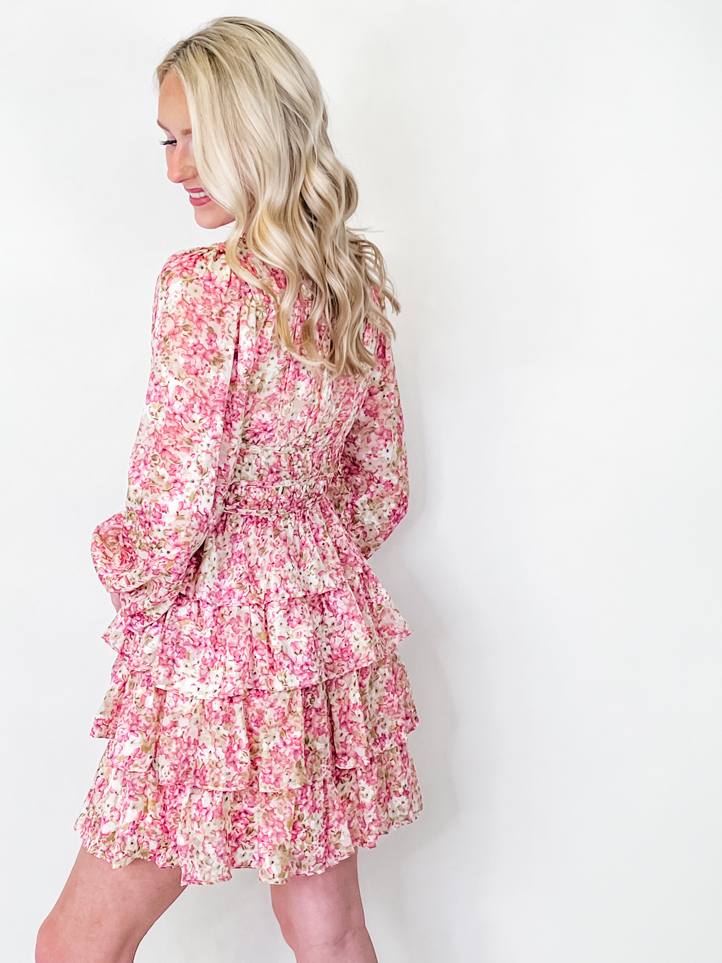 Kyleigh - Floral Tiered Layers Mini Dress