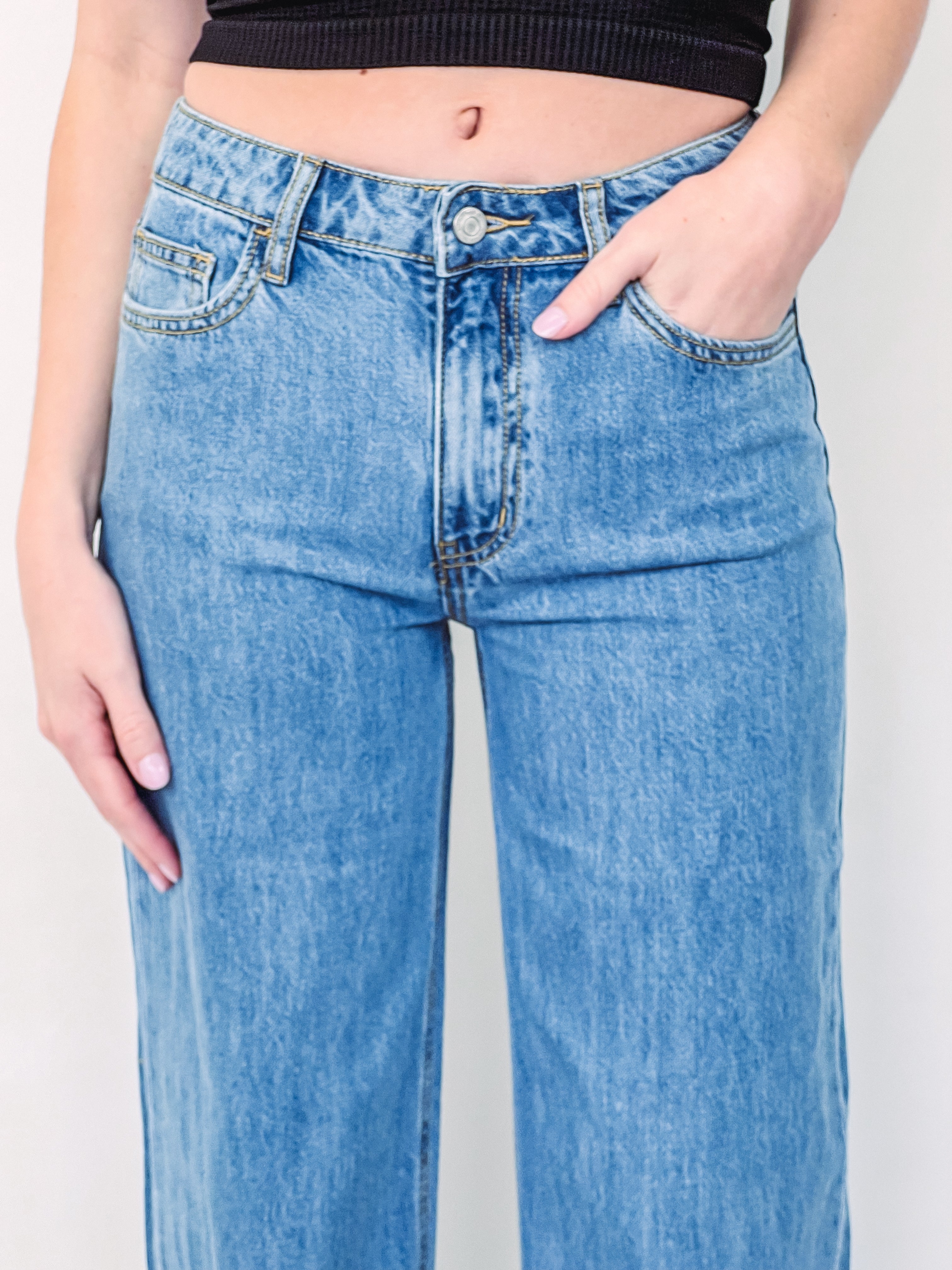 Hannah - High Rise Wide Leg Denim