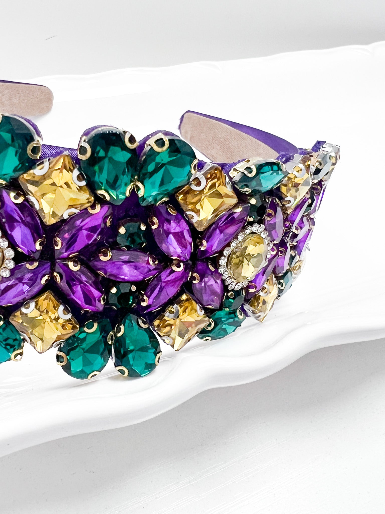 Leslie - Mardi Gras Rhinestone Headband