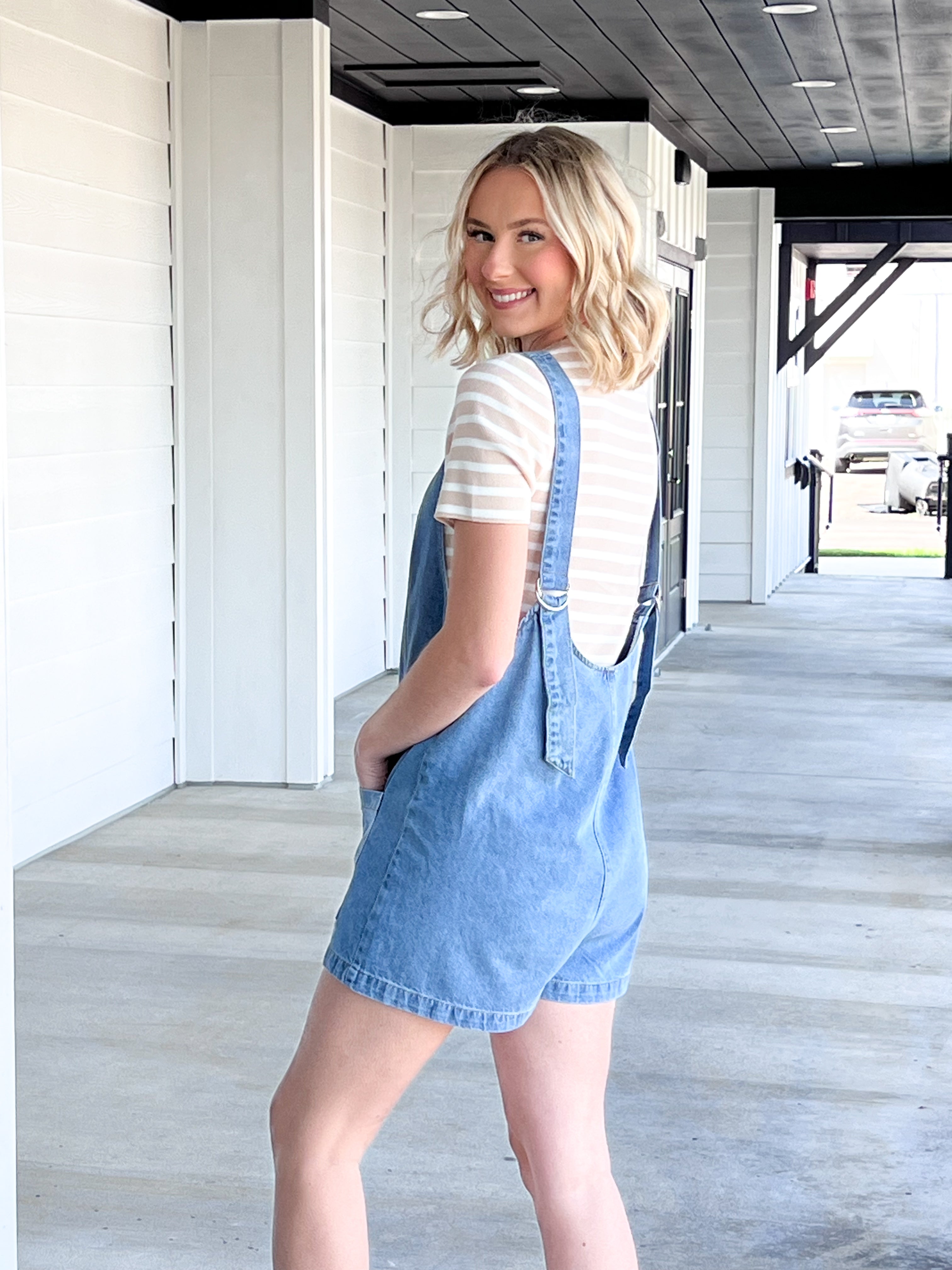 Penelope - Denim Romper Overalls