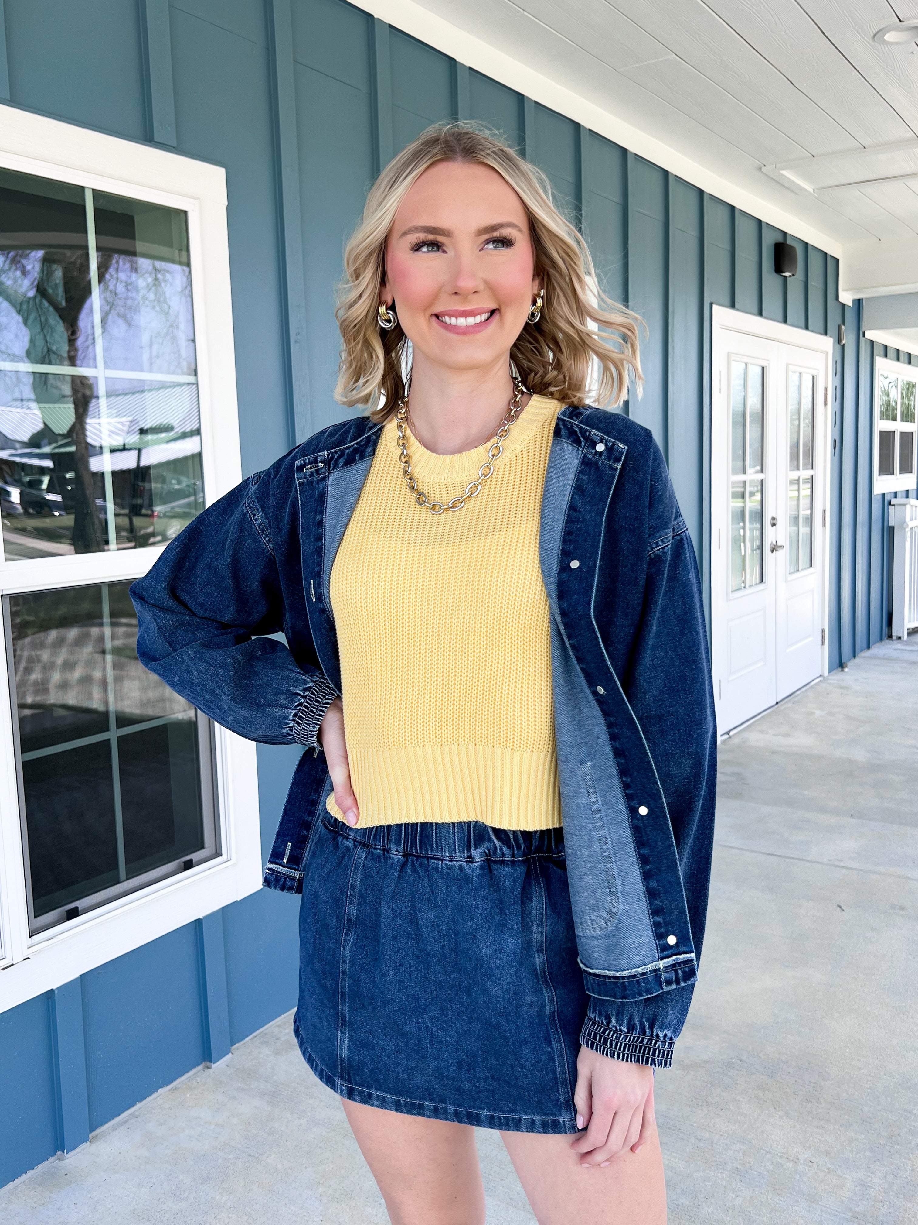 Eden - Denim Jacket & Skort Set