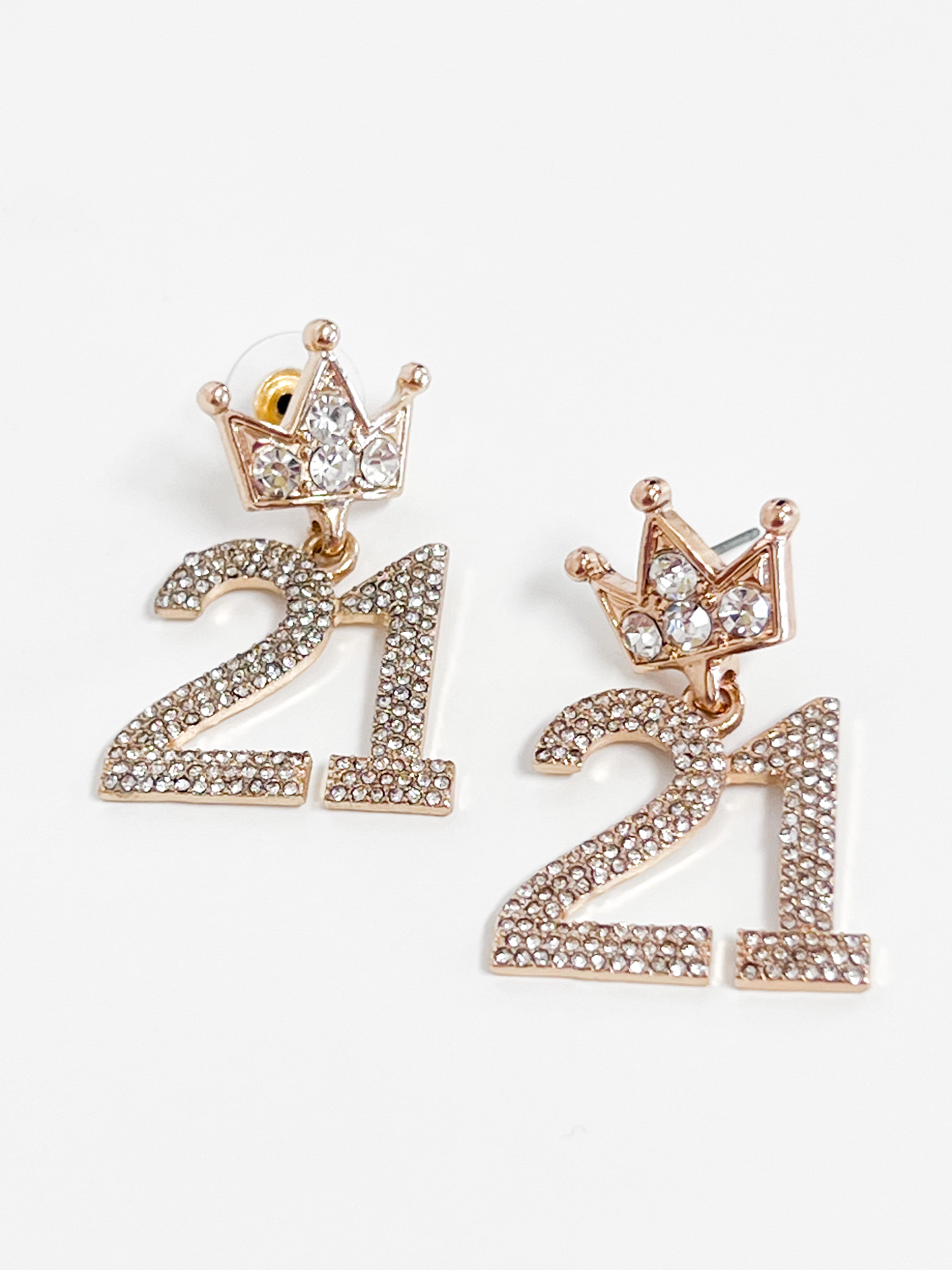 Happy 21st Birthday Earrings
