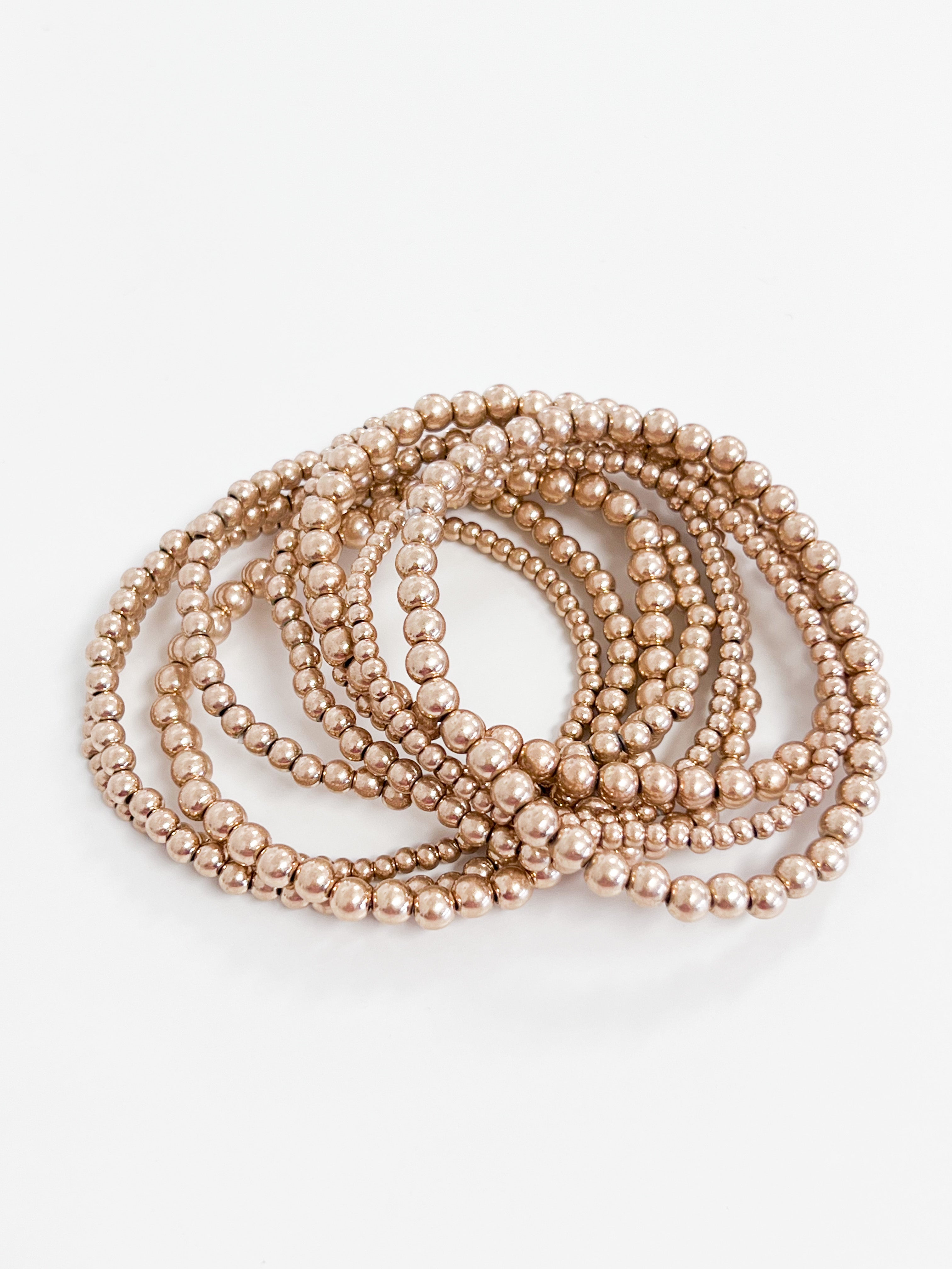 Lyla - Gold Beaded Bracelet Set