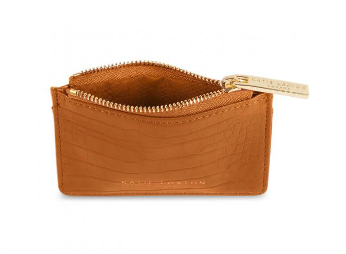 Katie Loxton - Celine Faux Croc Card Holder (Cognac)