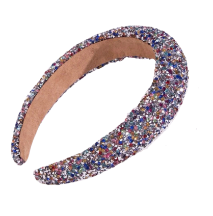 Britt - Multi Colored Rhinestone Padded Headband