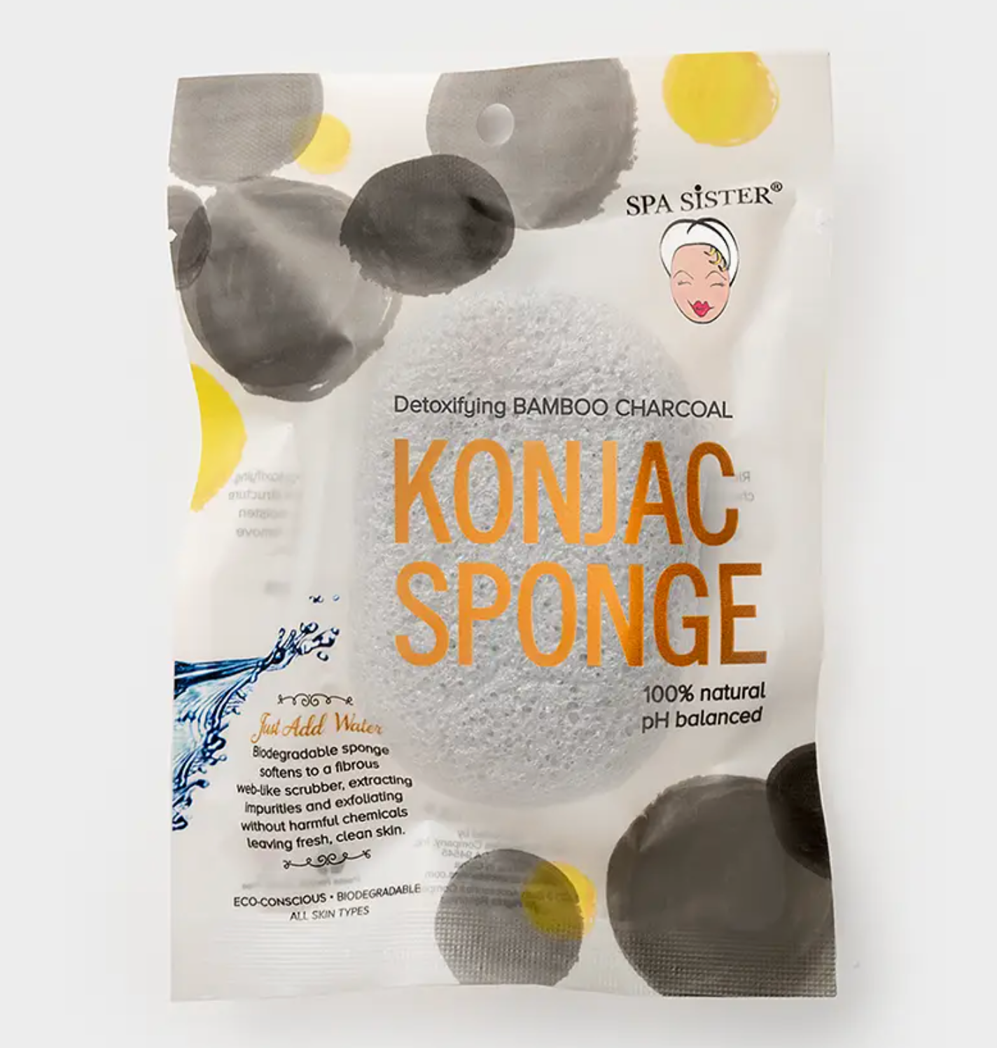 Konjac Sponge - Bamboo  Charcoal