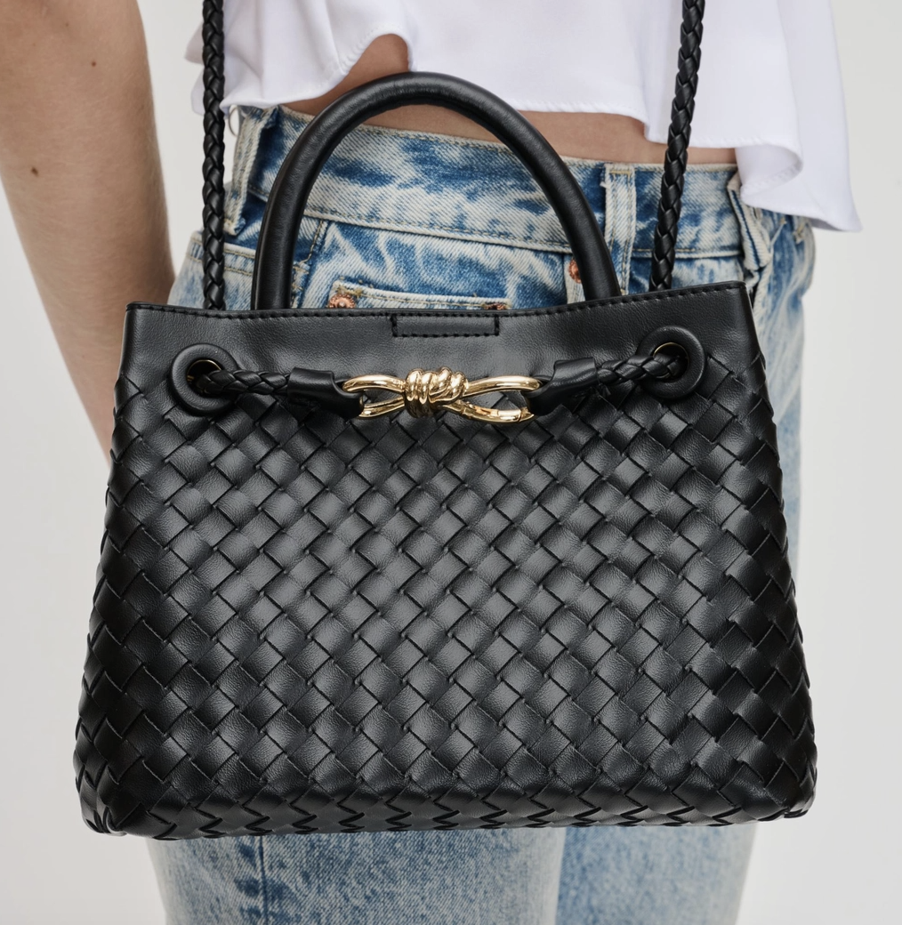 Blakely - Woven Crossbody Bag (Black)