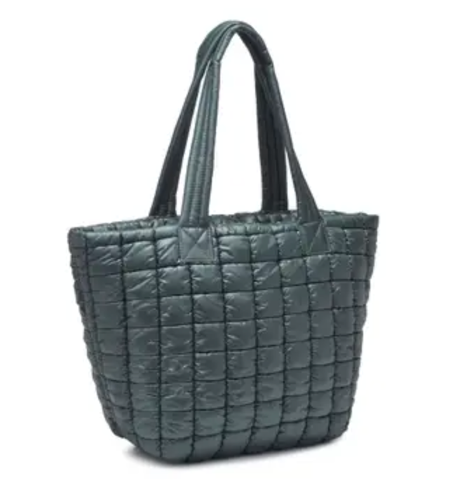 Breakaway Puffer Tote Bag - Hunter Green