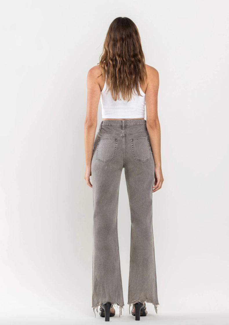 Vervet - 90's Vintage Super High Rise Flare Jeans  - Smokey Olive