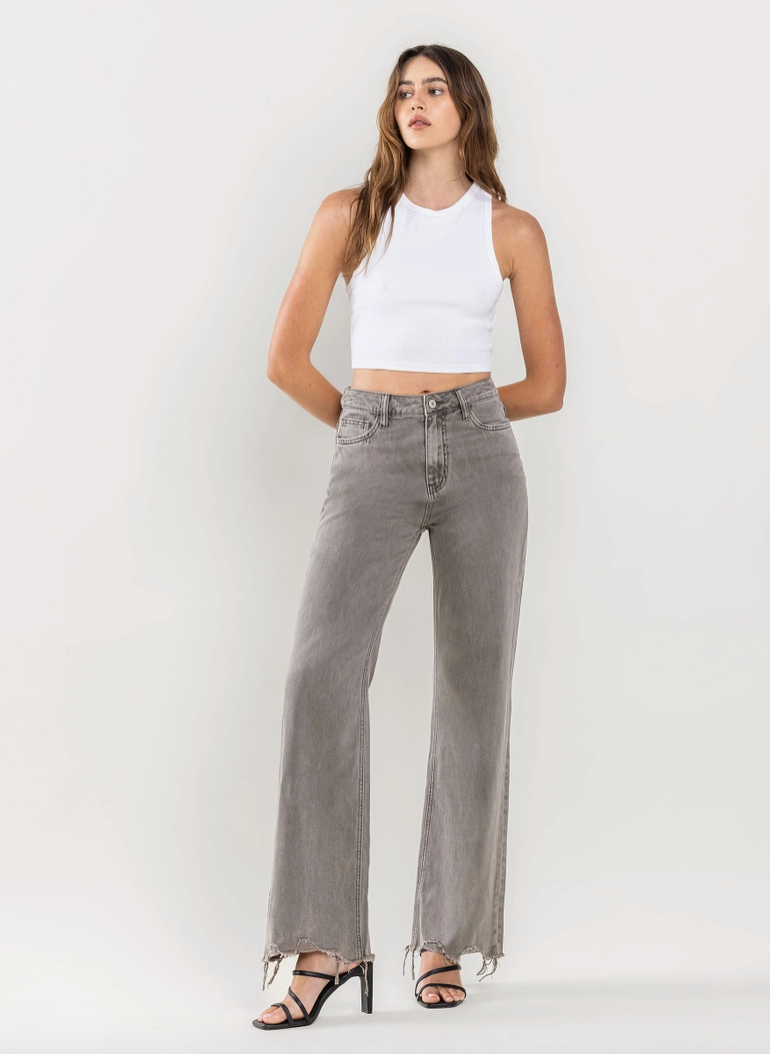 Vervet - 90's Vintage Super High Rise Flare Jeans  - Smokey Olive