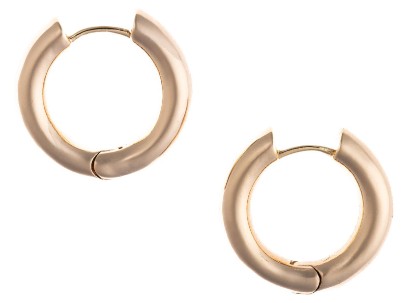 Michelle McDowell - Gold Hinged Hoop Earrings