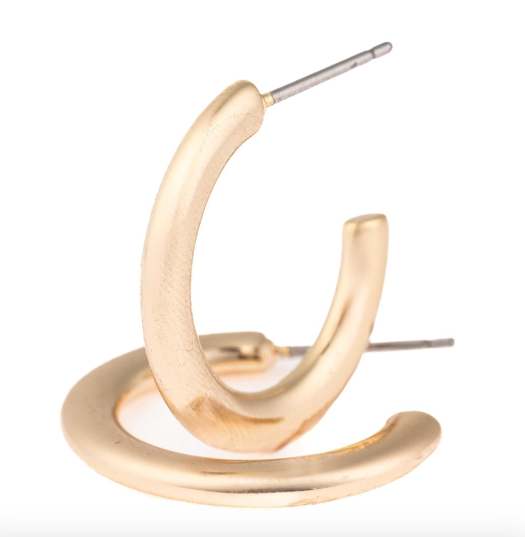 Michelle McDowell - Gold Hoop Earrings