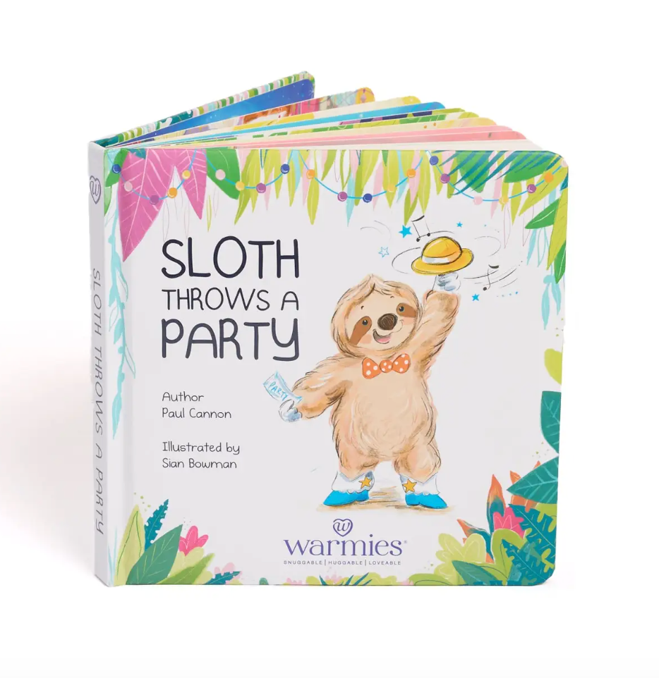 Warmies - Sloth Throws A Party Board Book