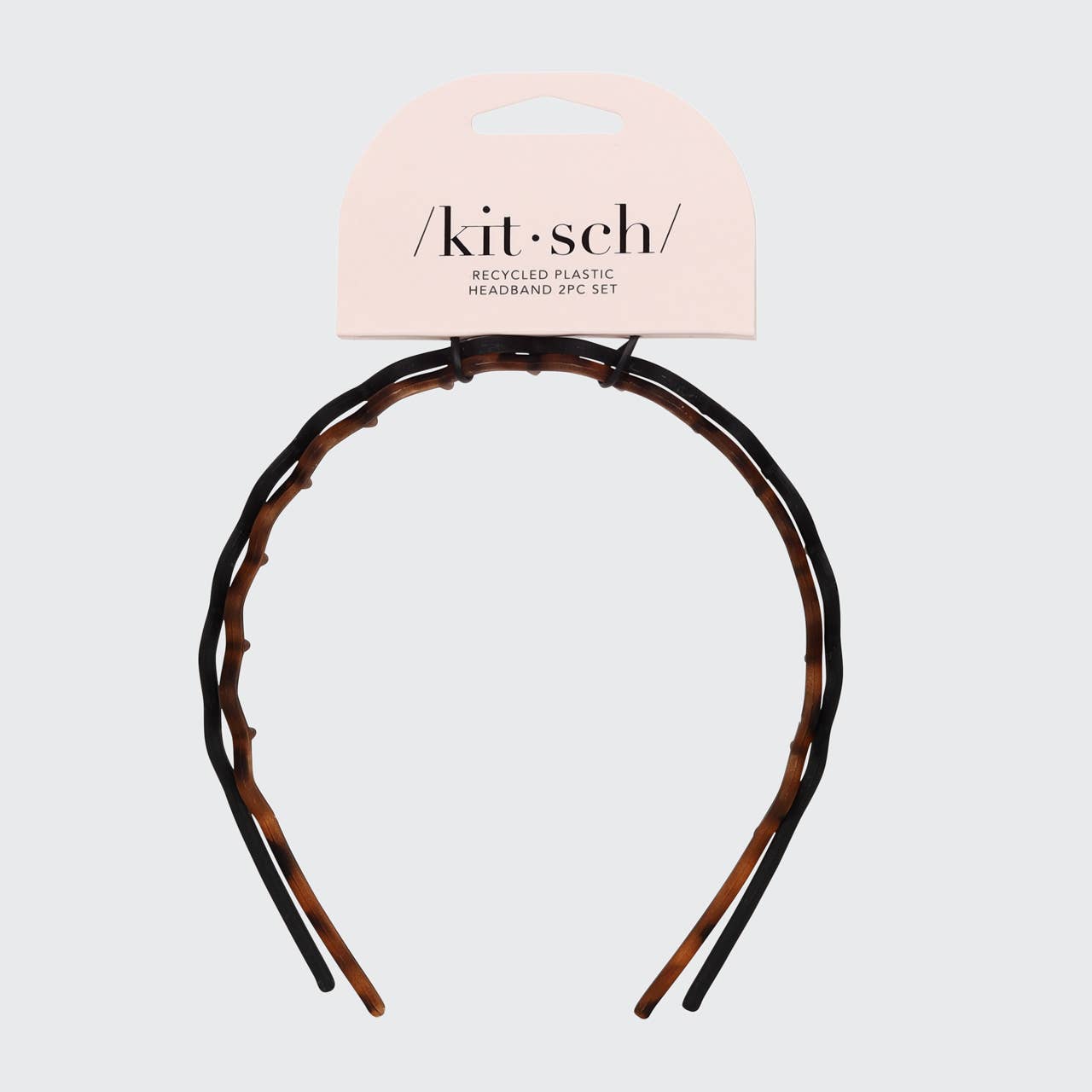 Kitsch - Zig Zag Headband 2pc - Black & Tortoise