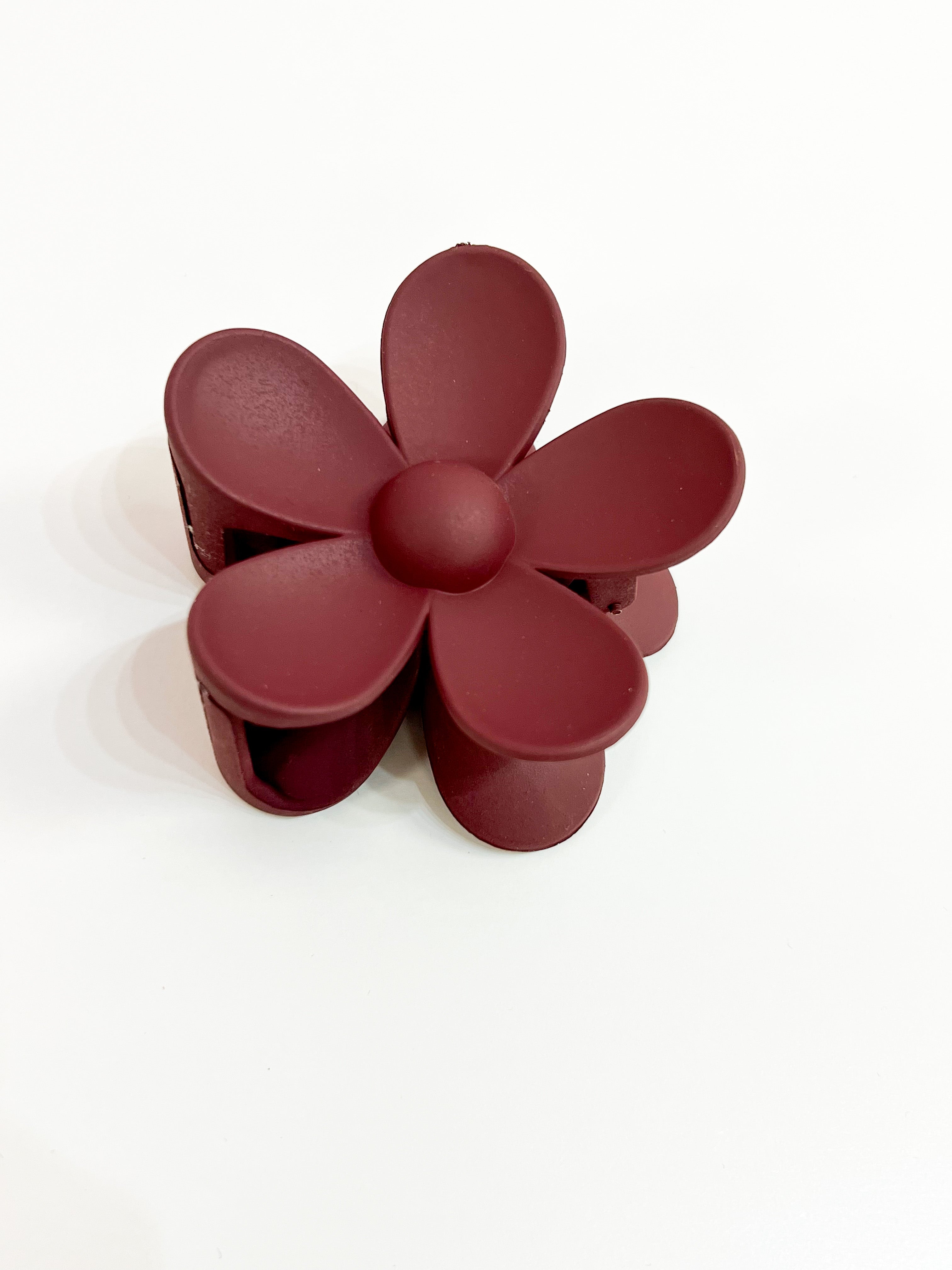 Tia - 3" Flower Hair Claw Clip