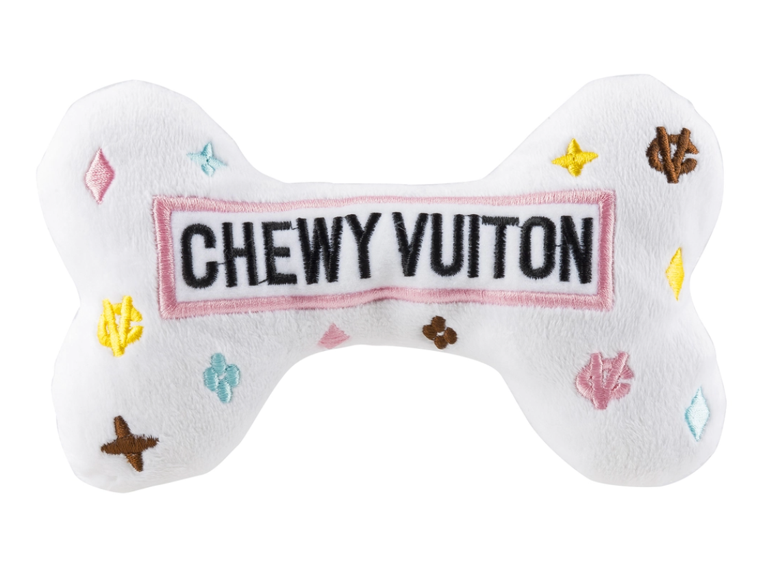 Doy Toy - White Chewy Vuiton Bone Large