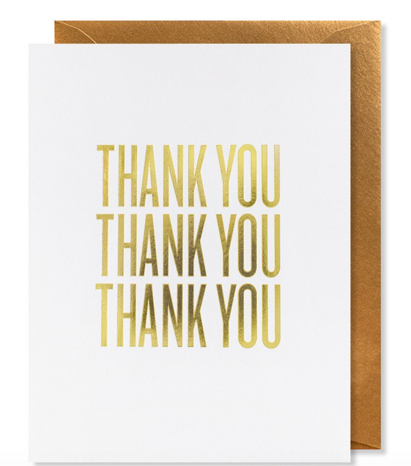 Greeting Card - Thank You Thank You Thank You