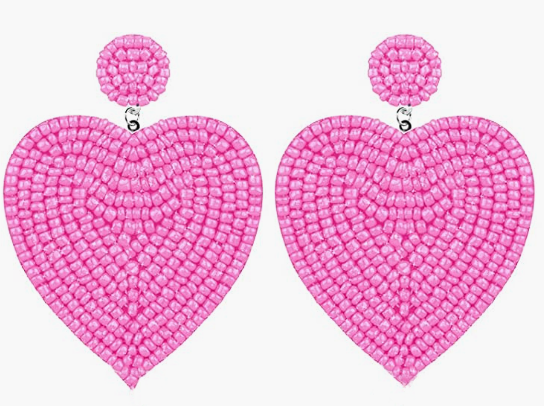 Stassi - Beaded Heart Earrings