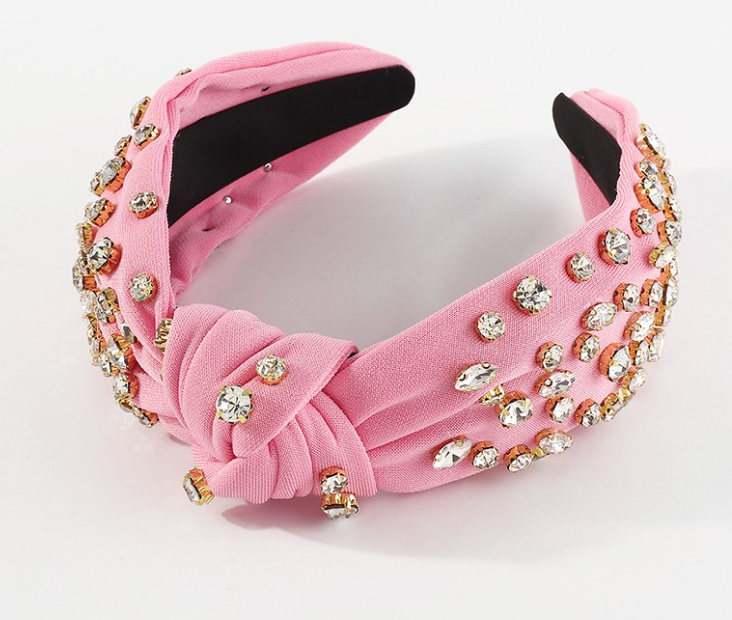 Addi - Rhinestone Headband (Light Pink)