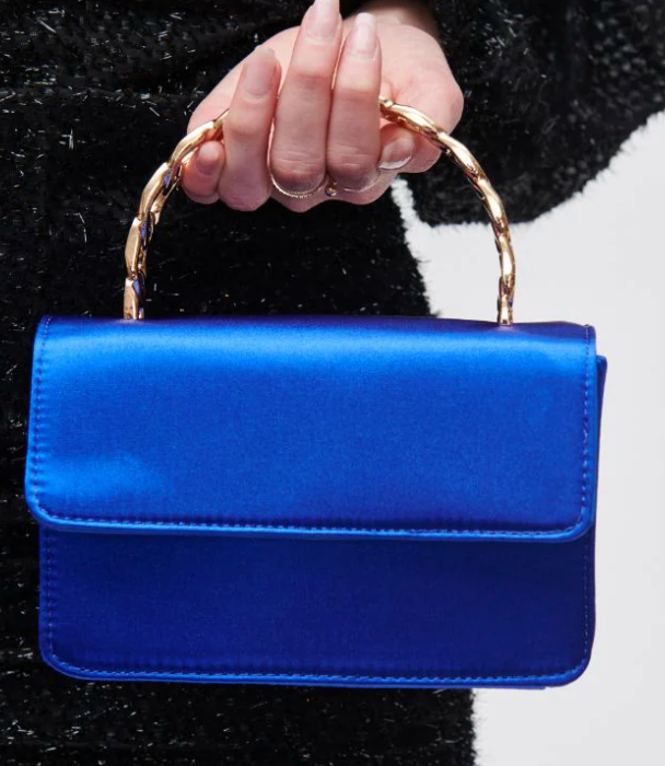 Zuelia - Electric Blue Satin Mini Purse